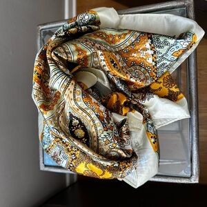 Vintage Paisley Satin Scarf
